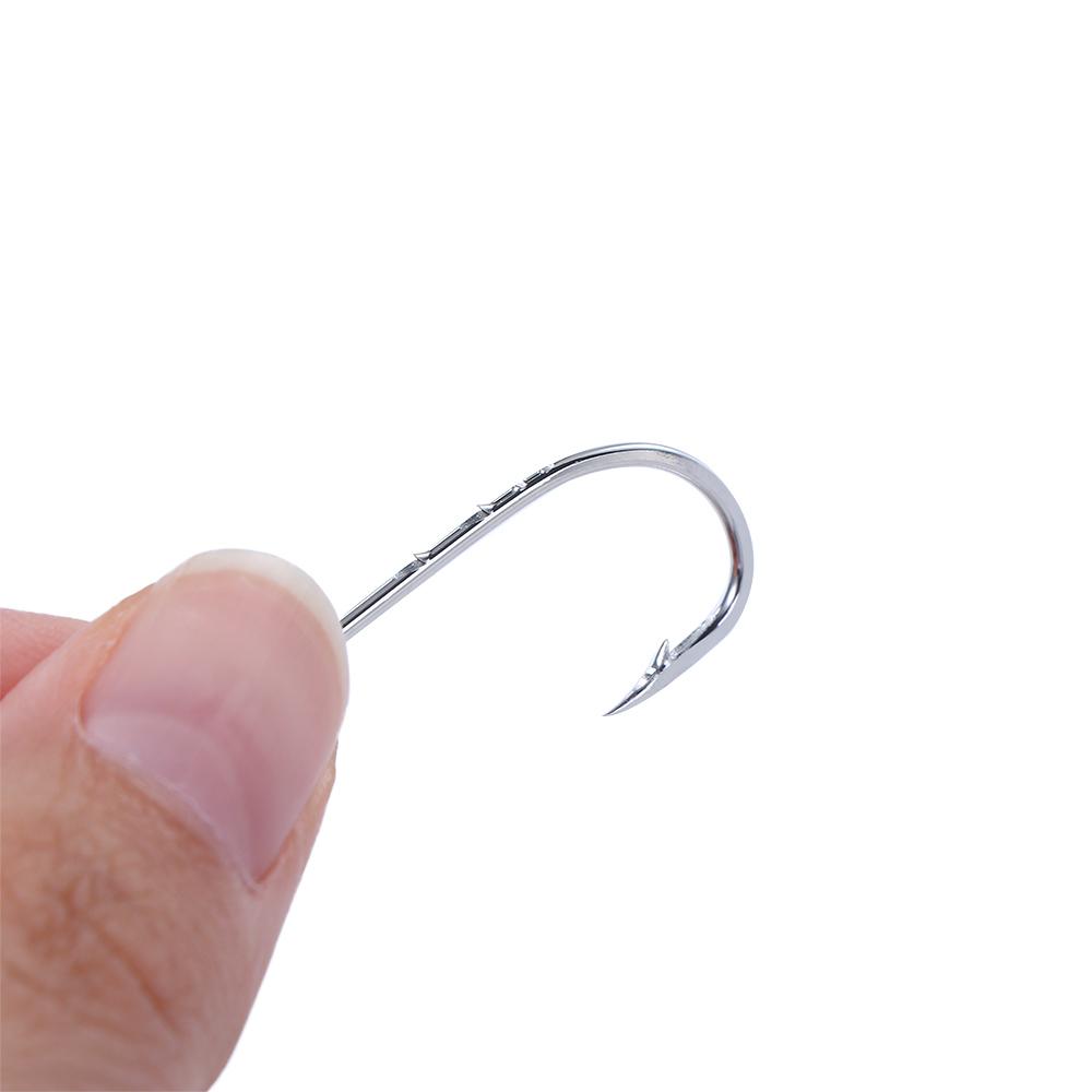 Hook Sharp Offset Narrow Bait Hook High Carbon Steel Long Shank Fishing Hook Barbed Fishhook