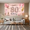 Birthday Decorations Elegant Custom Banner Birthday Backdrop Glitter Mitzvah Backdrop For  Photo Shoot Party
