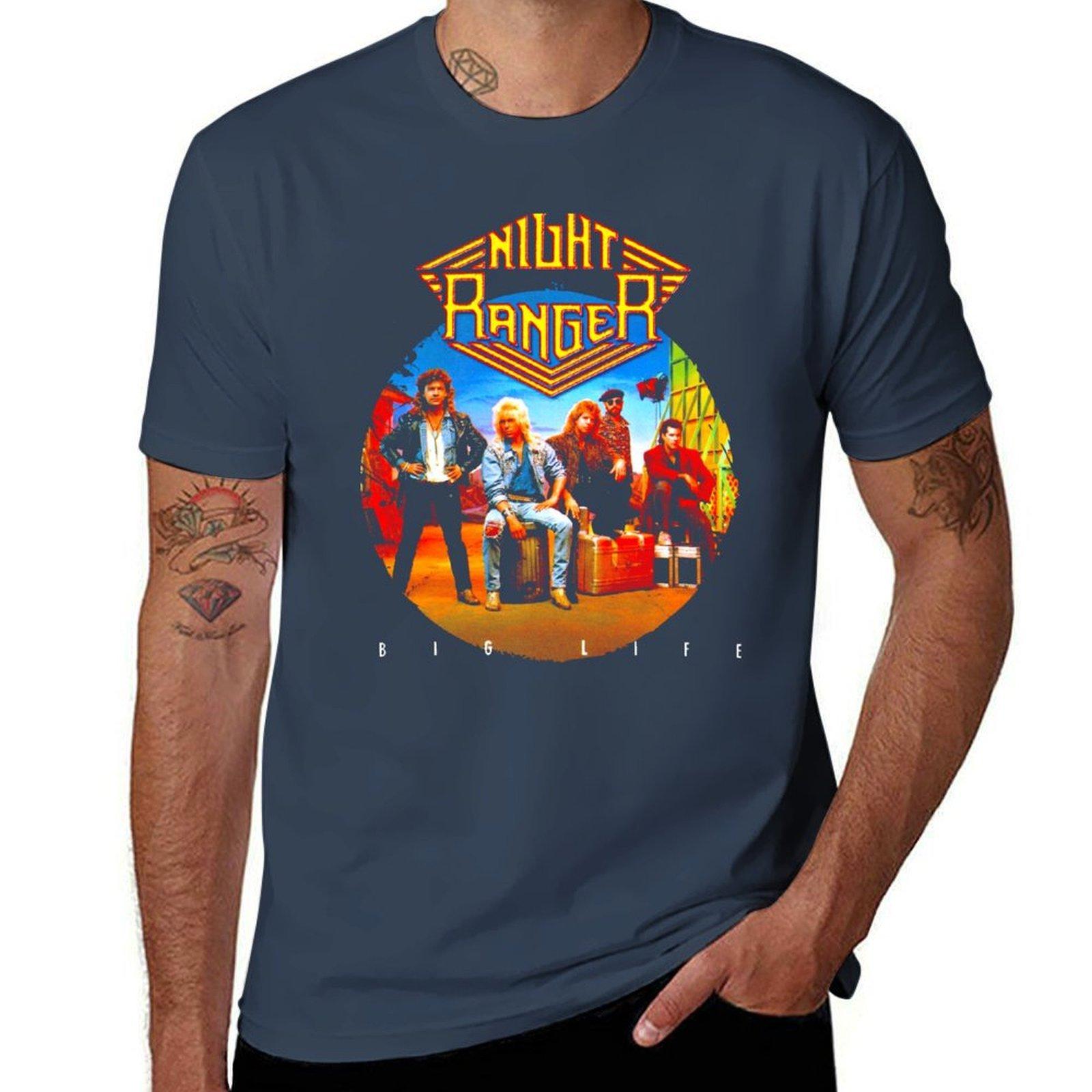 Hard Rock Legends The Night Ranger Classics Tshirt Festival Casual Short Sleeve S