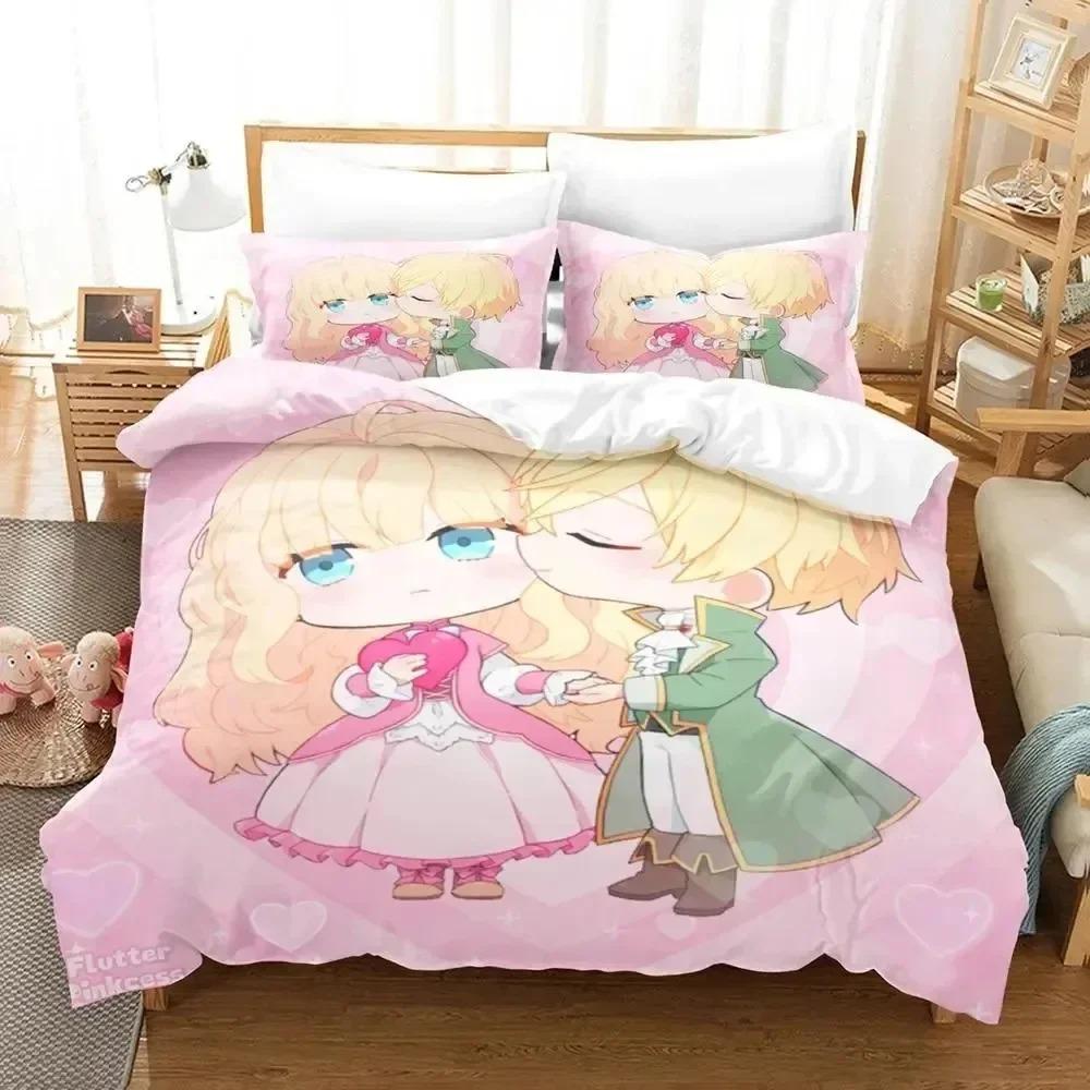Comforter Anime Bibliophile Princess Bedding Set 3D Printed Suitable For Bedroom Kids Home Textile