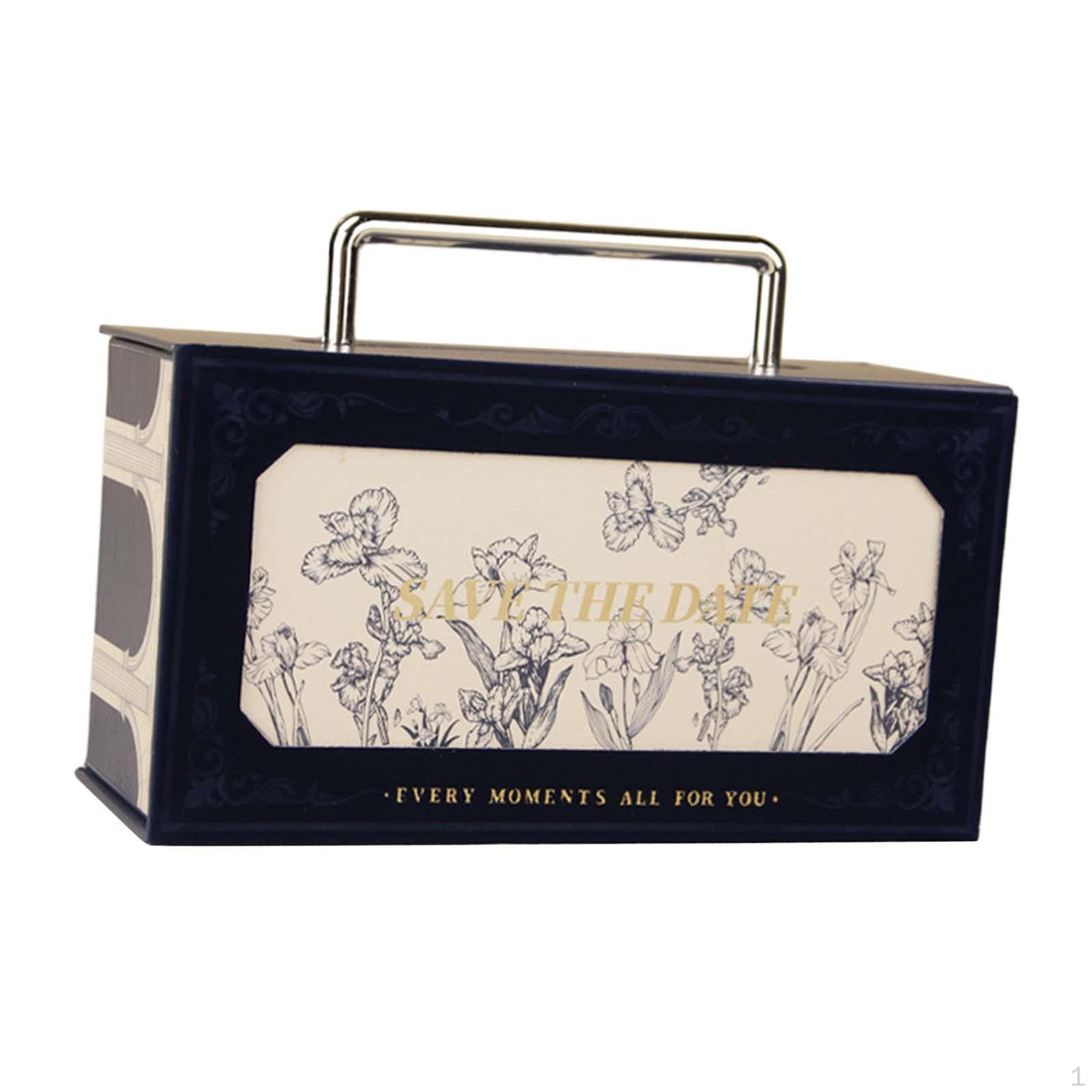 

Подарочная коробка для подружки невесты, свадебные конфеты, цветы, напечатанные на память, сувенир на вечеринку dark blue S