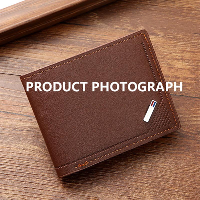 Vintage Men Leather Wallet Short Slim Male Purses Money Credit Card Holders Men Wallet Money Bag