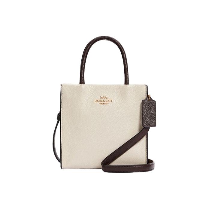 

Coach Cally 17 Logo Pebble Leather Coated Canvas Music Score Bag Women Handbags Beige Brown C2183-IMOT4 Basic Set (Bag+Dust Bag)
