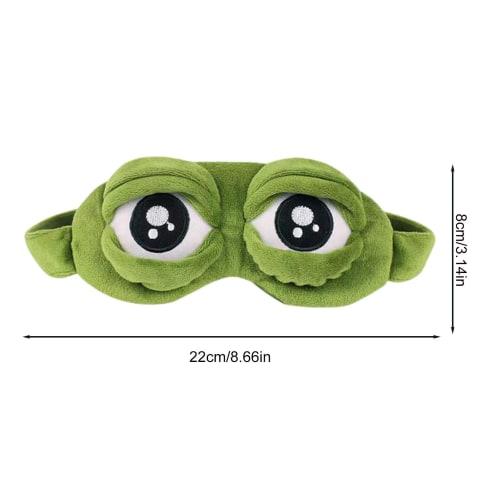 Frog Sleeping Mask, Cute Eyeshades for Sleeping, Soft Eye Patch for Adults, Kids Sleep Eye Cover, Frog Design Sleep Mask, Contoured Sleep Mask 8.66x3.