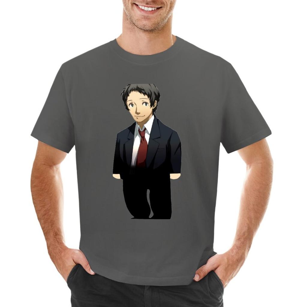 Adachi From Persona Tshirt Kawaii Clothes Aesthetic Clothes Cat Shirts Custom T Shirts Design Your Own Unisexs White T Shirts