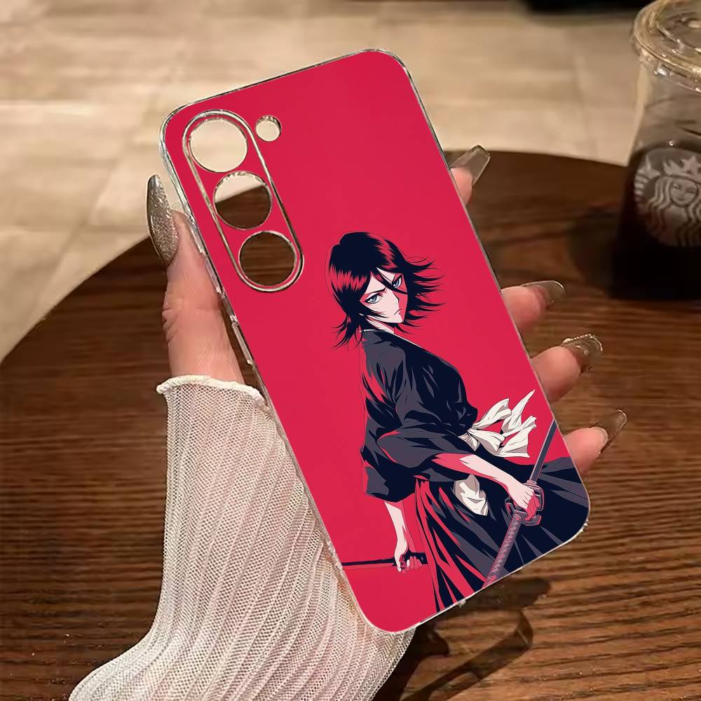 B-Bleach- Anime- Rukia- Kuchiki Clear Phone Case for Samsung Galaxy A71, A70, A52, A51, A40, A30