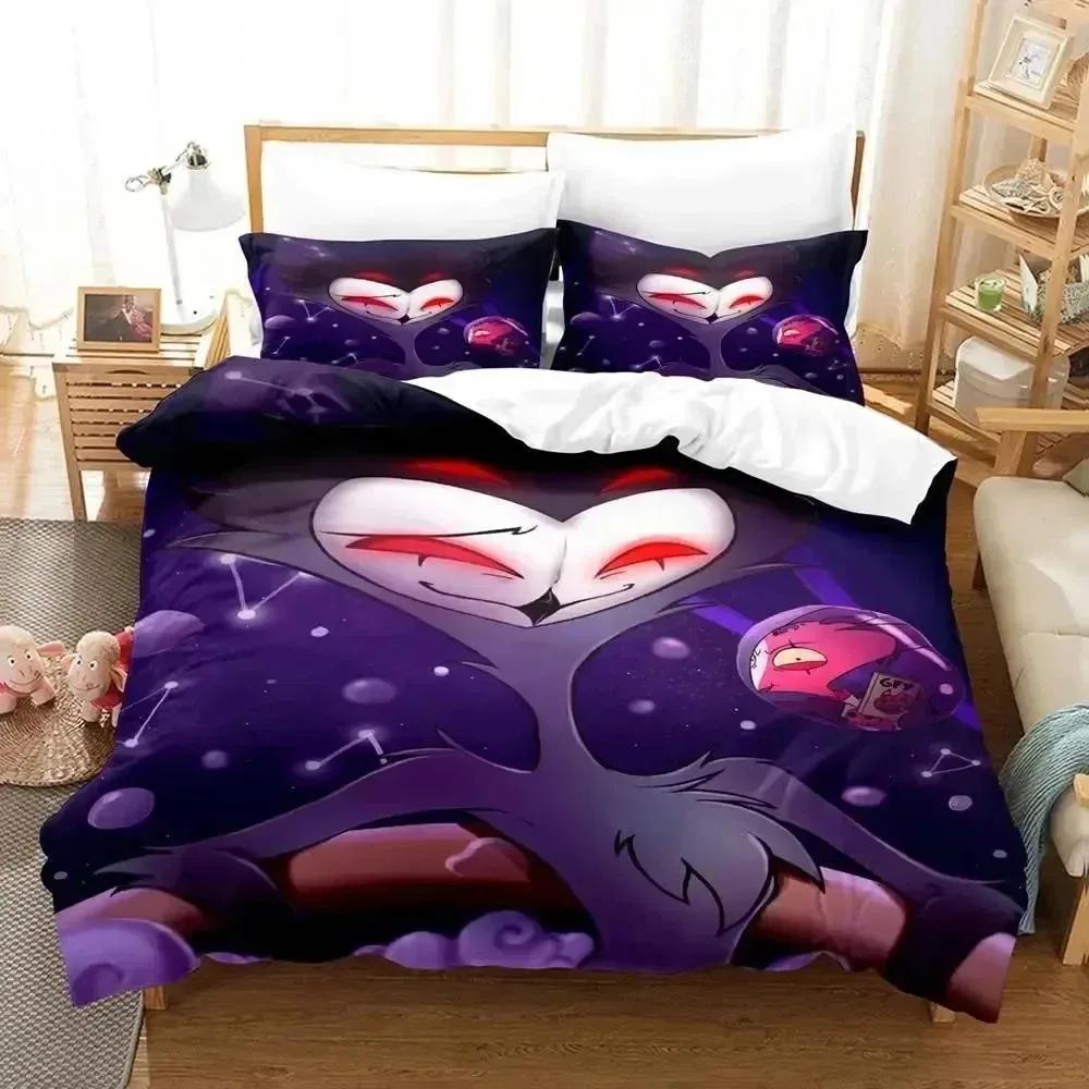 Anime Hazbin Stolas Hotel Bedding Set Duvet Cover Bed Pillowcase Comforter King Queen Size Quilt Cover Set For Boys Adult