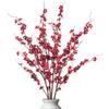 New 39inch Artificial Plum Blossom Chinese Style DIY Wintersweet Faux Flower Long Branch Simulated Plum Blossom Home Decor