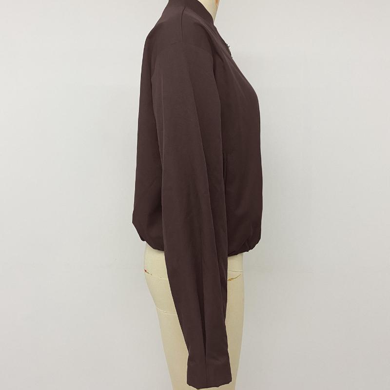 Women's New American Street Style Solid Color Short Profile Bomber Jacket