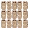 100pcs Professional Knurled Copper Nut Insert Nut Hand Craft Accessory M4 X 10 X 6