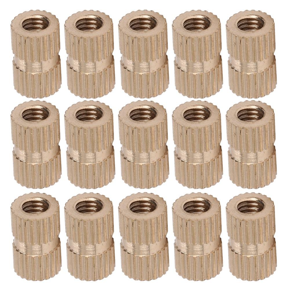 100pcs Professional Knurled Copper Nut Insert Nut Hand Craft Accessory M4 X 10 X 6