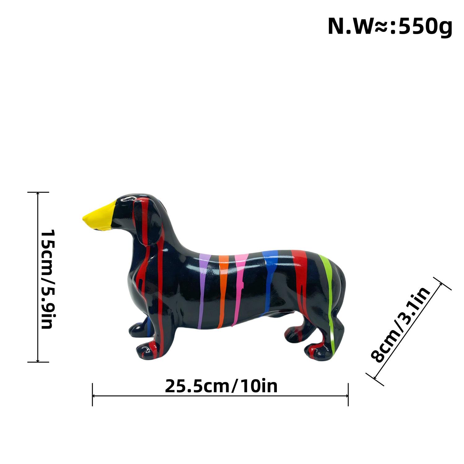 

Современная креативная красочная собака такса украшение для дома и комнаты офисные настольные украшения из смолы хорошие вещи