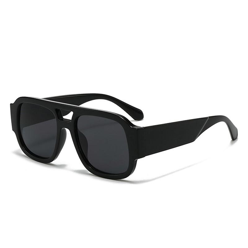 SHAUNA Fashion Double Bridges Square Women Sunglasses Retro Candy Color Leopard Men Sun Glasses Shades UV400