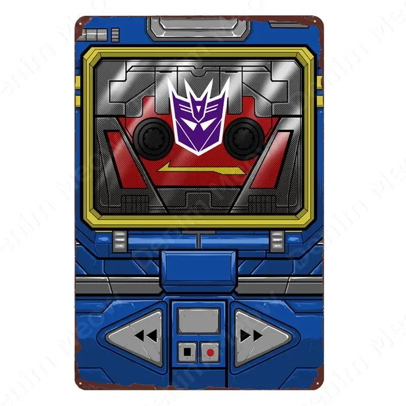 Segno di Latta Animazione Sci-Fi Robot Anime Vintage Film Cartone Animato Poster Man Cave Piastra Murale Segni Decor Shabby Garage Targhette in Latta