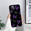 Butterfly Love Black Phone Case for iPhone 11 15 16 Pro Max Case Coque 14 Plus 13 Pro 12 11 XS 16 8 SE 2020 15Pro TPU Soft Cover