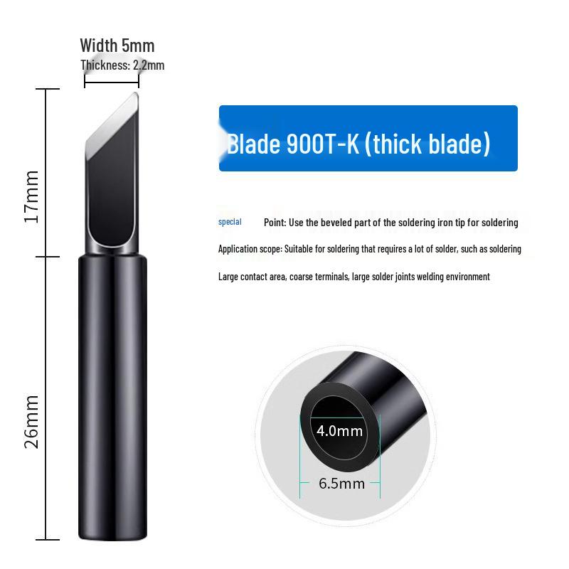 936 Internal Heating Soldering Iron Tip, Constant Temperature, Chrome & Black Diamond, Lead-Free