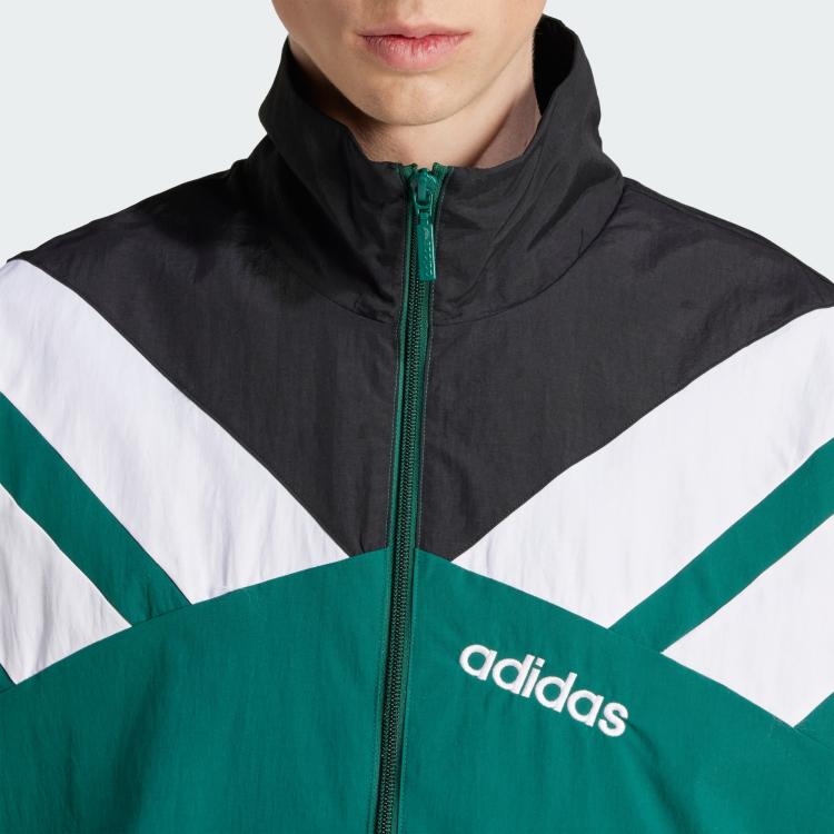 Adidas Originals Loose Fit Zip Long Sleeve Jacket Men Jacket Green JX3053
