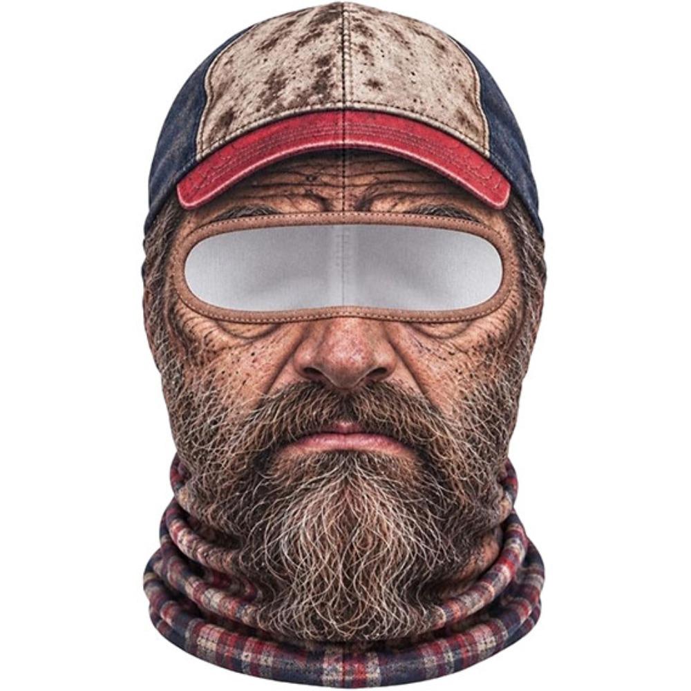 White Mustache Old Man Balaclava Face Mask Ski Mask Hood Outdoor/Cycling/Pranks/Party