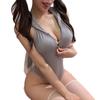 Sexy Lingerie Sexy Zipper Leaking Breasts Backless Tight Buttocks Bunny Open One-piece Suit Cosplay