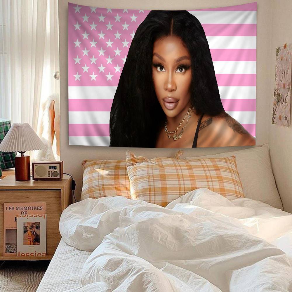 Singer Sza American Tapestry Art Printing Japanese Wall Tapestry Anime Wall Hanging Home Decor