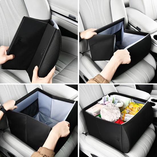 Foldable Car Seat Storage Box 2-in-1 Lumbar Support And Organizer Canvas Backseat Caddy for Snacks And Accessories Home Auto Use