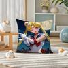 Sailor Moon Sailor Saturn Anime Plush Pillow Cover Soft Short Plush Cushion Cover For Sofa Bedroom Home Decor Gift Decoration