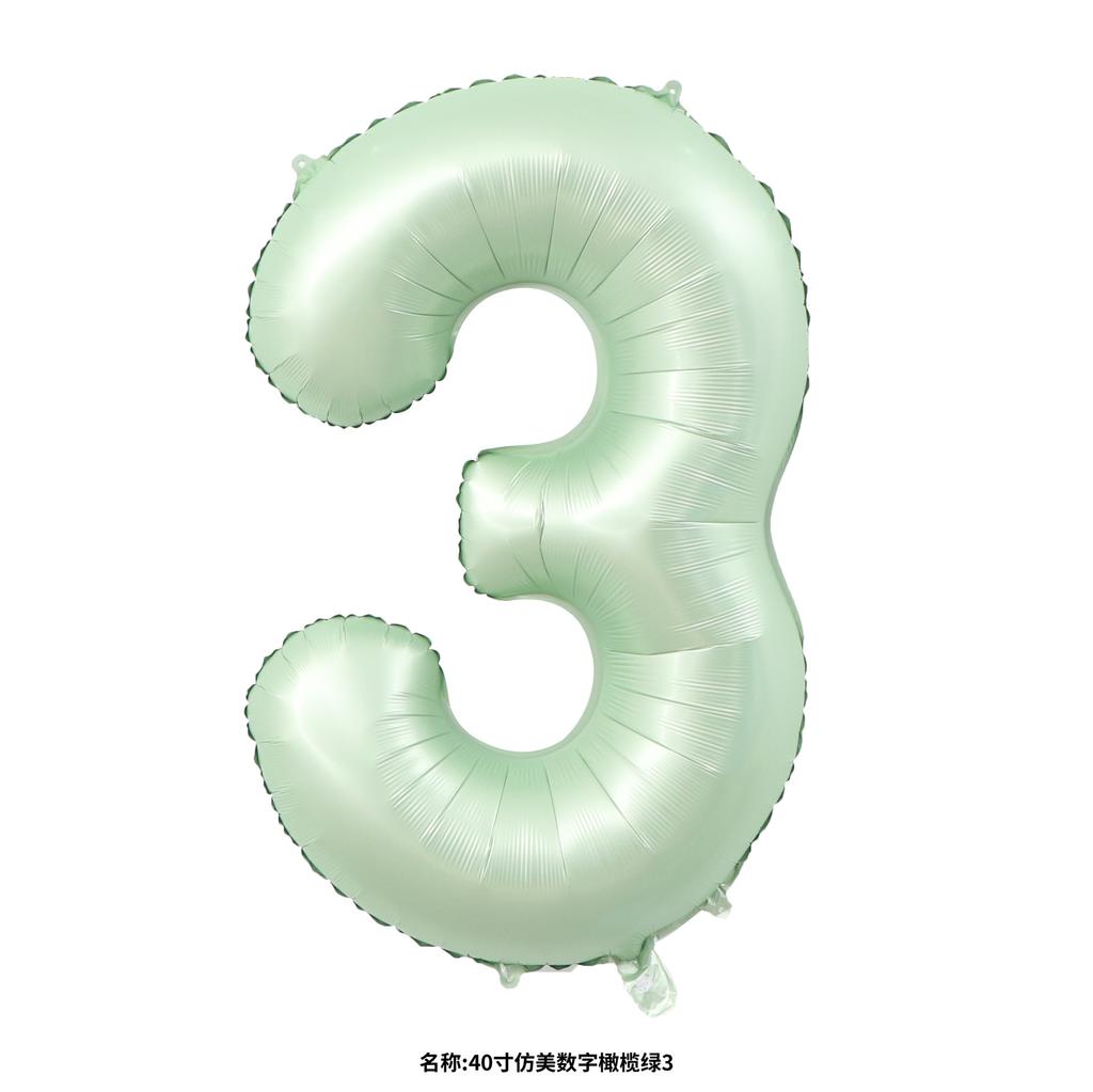 40-Inch Us Olive Green Large Digital Aluminum Film Balloon Birthday Anniversary Party Decoration