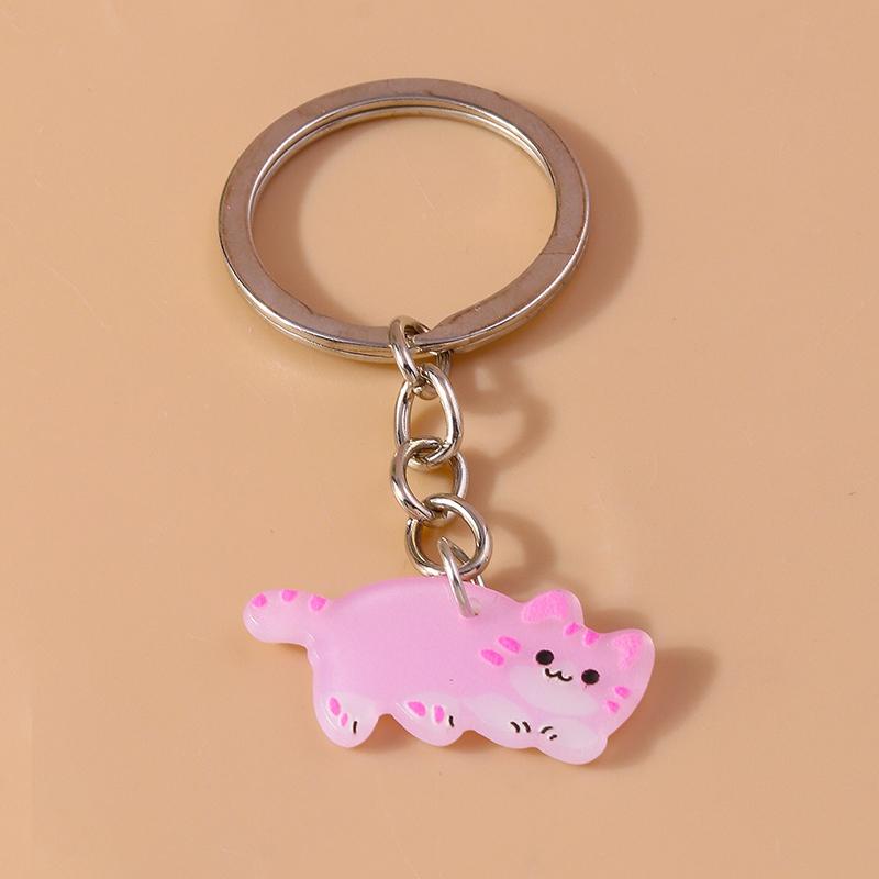 Lovely Acrylic Frog Keychain Men Women Animal Keyring Pendants for Car Key Holder Handbag Decor Handmade Jewelry Gifts