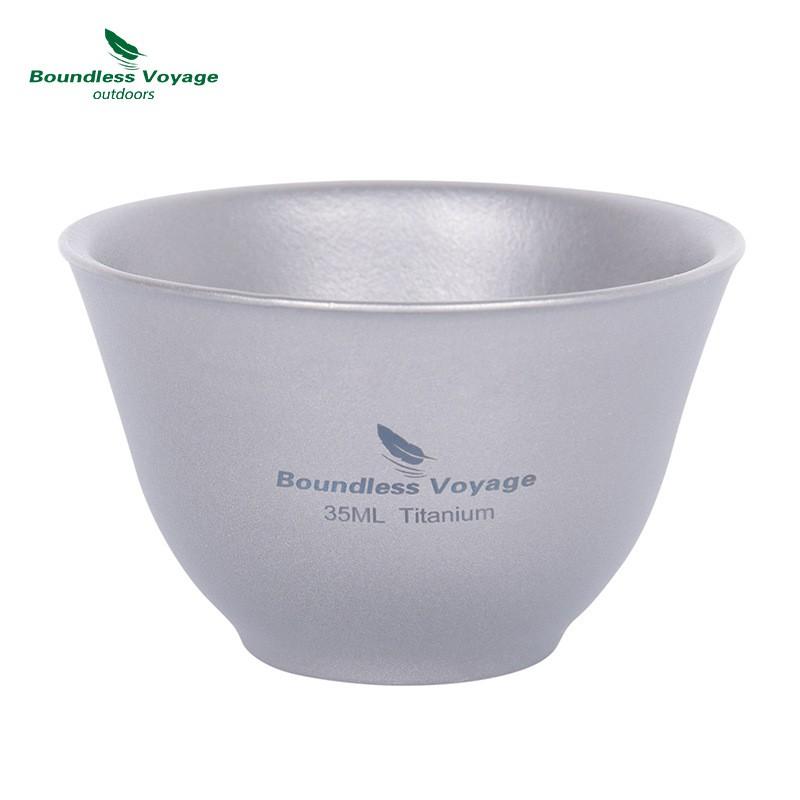 Pure Titanium Double-Wall Teacup 35ml Mini Gong Dao Cup Heat-Resistant Travel Tea Modern Minimalist Design