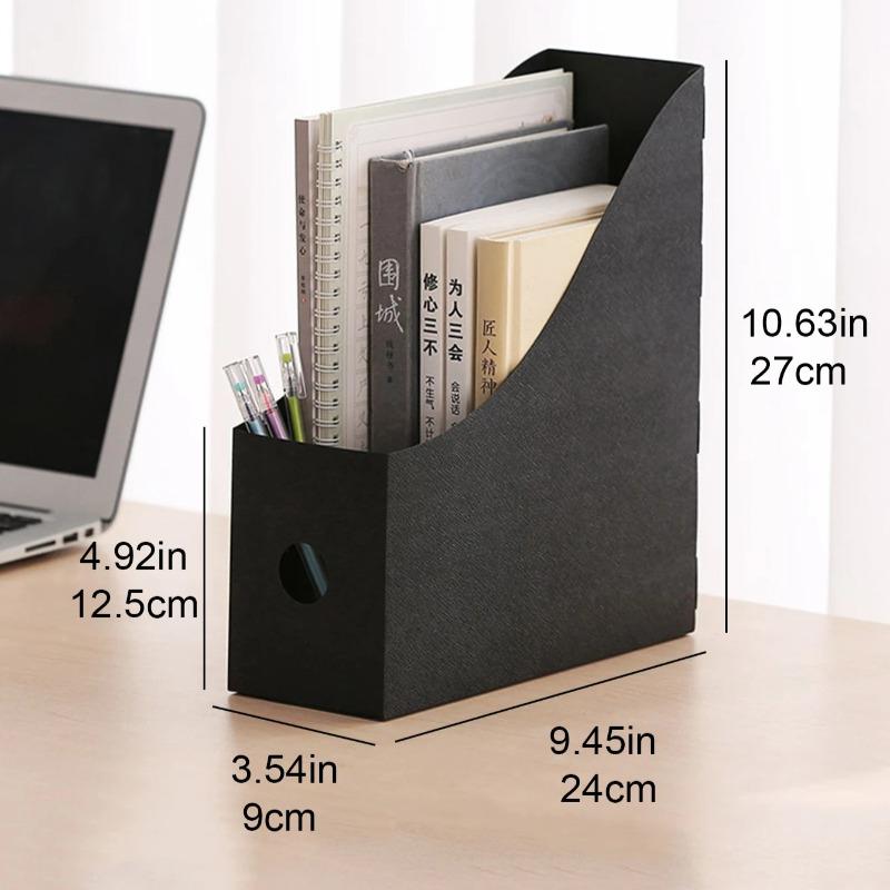 1pc Plastic File Organizer, Adjustable Document Holder, Desktop Storage Shelf for Office Home, Multi-Use Desk Organizer