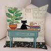 Double Print Cute ElegantCushion Cover Decor Cartoon Animal Pillow Case for Sofa Home Car Soft Plush Throw Pillowcase