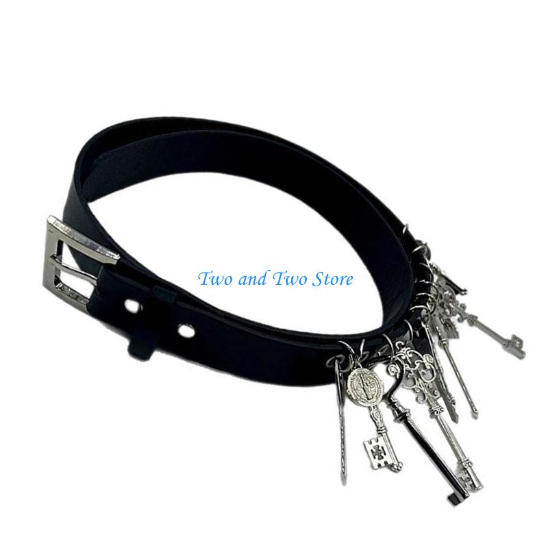 HX6F Stylish Multi Functional Outsider Belt Permanent PU Leather Secure Essential Holder All Day Wear