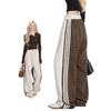 HipHop LeopardPrint Patchwork Joggers for Women  Loose Striped Athletic StraightLeg Casual Trousers