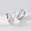 Xiaomi Huitan Solitaire Pear Cubic Zirconia Hoop Earrings for Women Gold Color/Silver Color Trendy Party Wedding Versatile Lady Jewelry