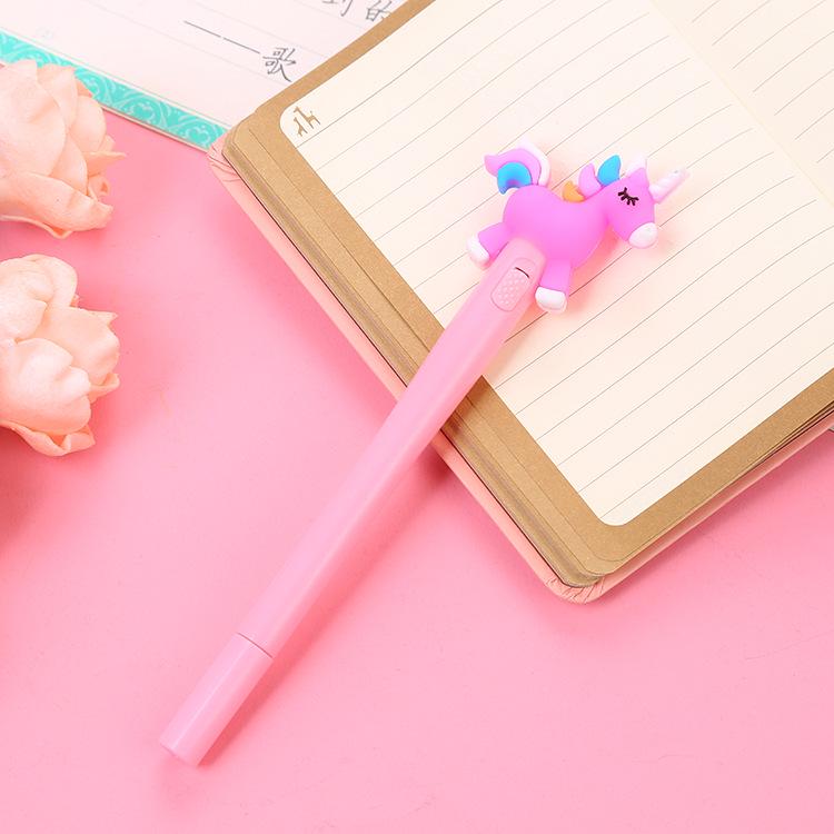 Unicorn Light-Up Pen – Creative Macaron Color Water-Based Student Stationery