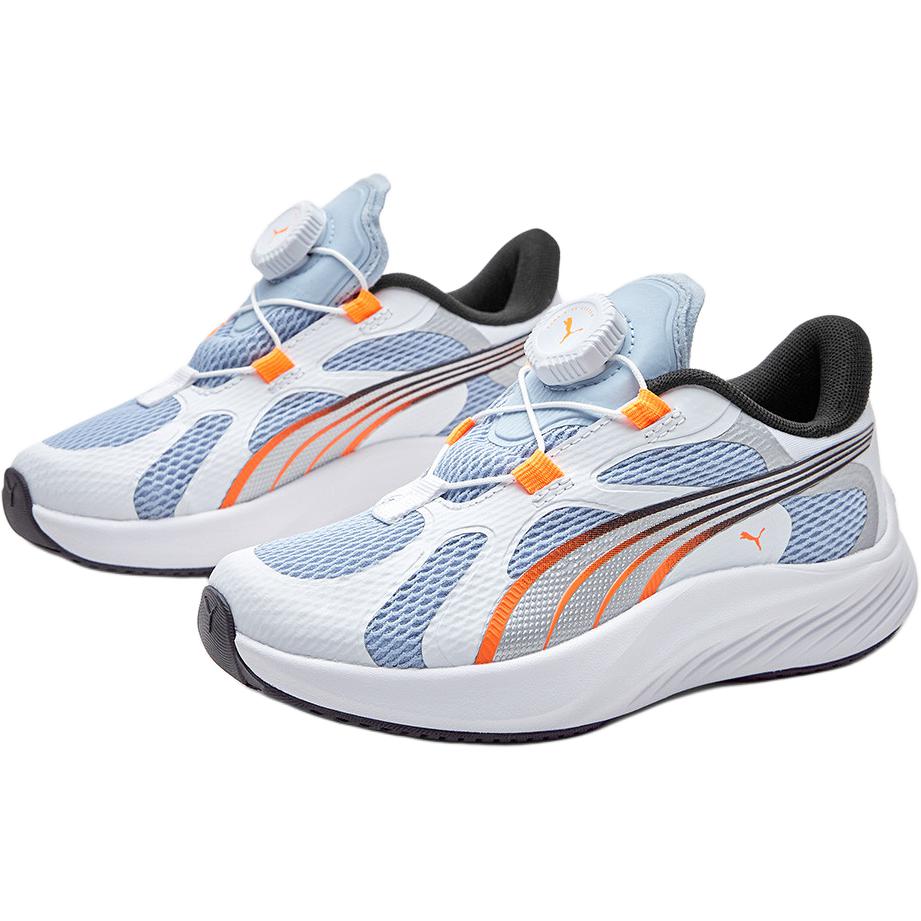 Puma Pounce Lite Disc Fabric Soft Comfortable Training Sprint Racing Lightweight Shock Absorption Durable Low Top Running Shoes Kids sneaker 404330-02