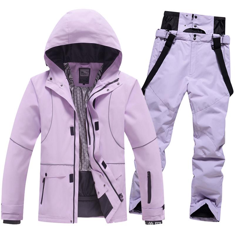 Couple's Ski Suit Set: Outdoor Winter Windproof, Waterproof, Warm, Breathable, Loose-fit for Single/Double Board Skiing.