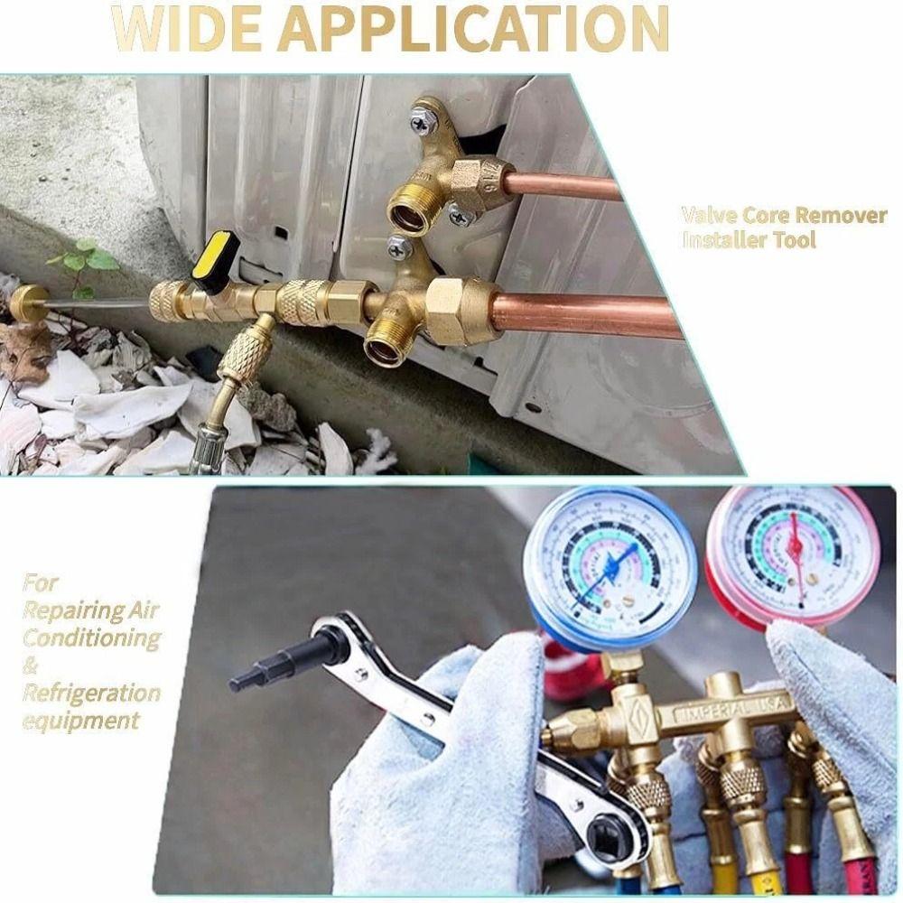 5/16" Port Valve Core Remover A/C Line Repair HVAC Repair Tools Valve Core Installer Service Tools