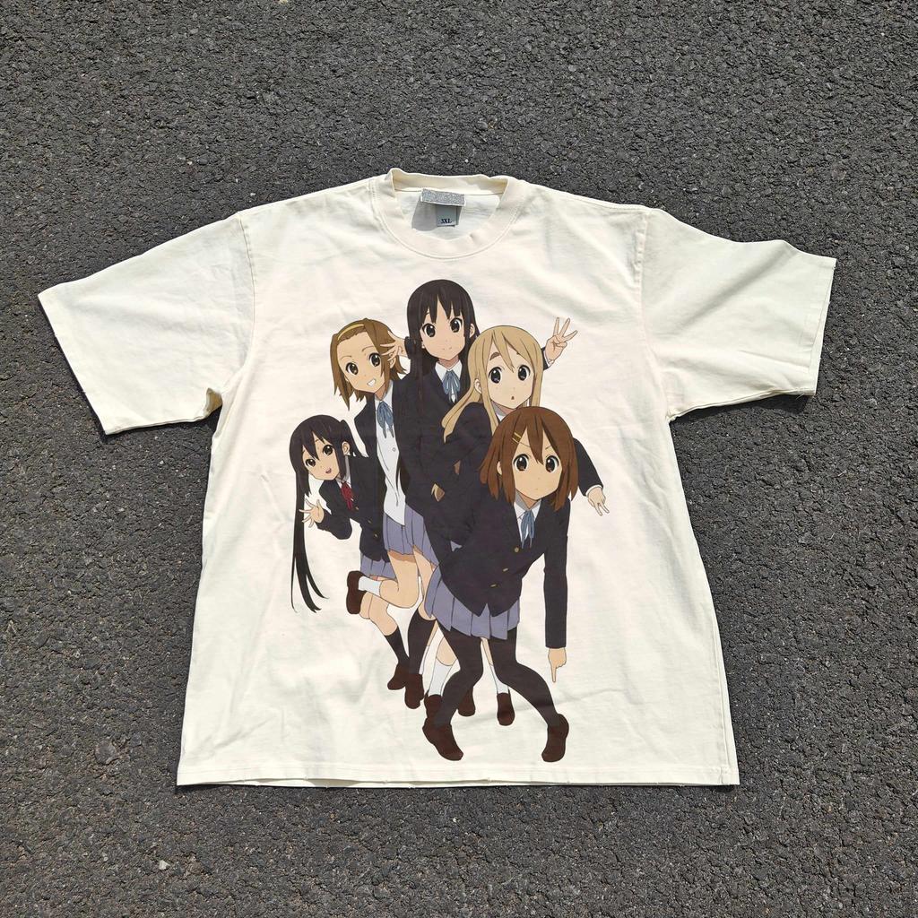 Y2k Harajuku Anime Pattern Top Short-sleeved High Street Style Top T-shirt High-quality Rest Sports Top Men's women's T-shirt