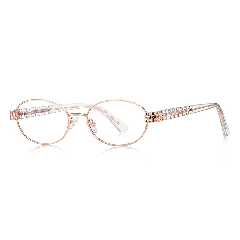 Blue Light Glasses Eyeglass Oval Metal Far Alloy For Spectacle sighted UV400 Sexy Elegant Blocking Presbyopic Woman Leopard Blocking Frame Reading