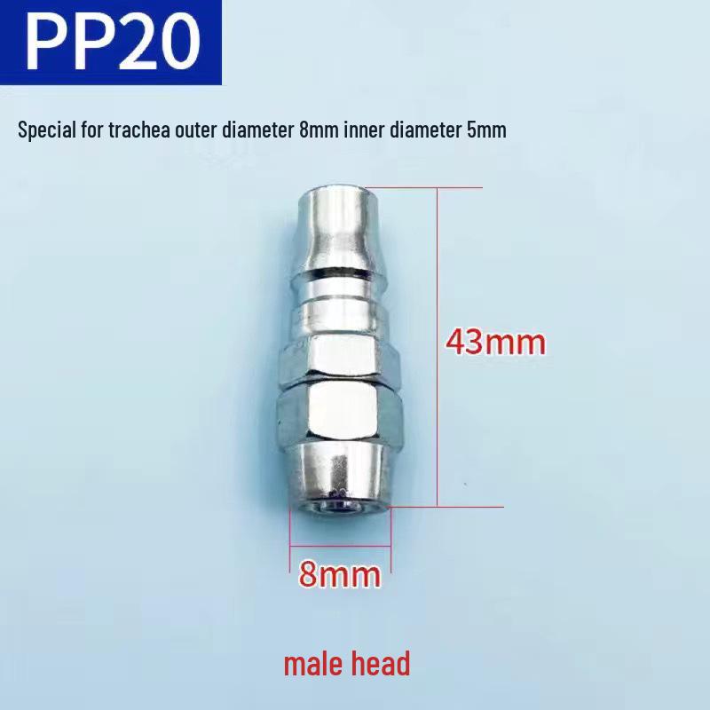 

Quick Connectors for 8mm/10mm/12mm PU Air Tubing - Male/Female Inserts for Air Pumps and Compressors