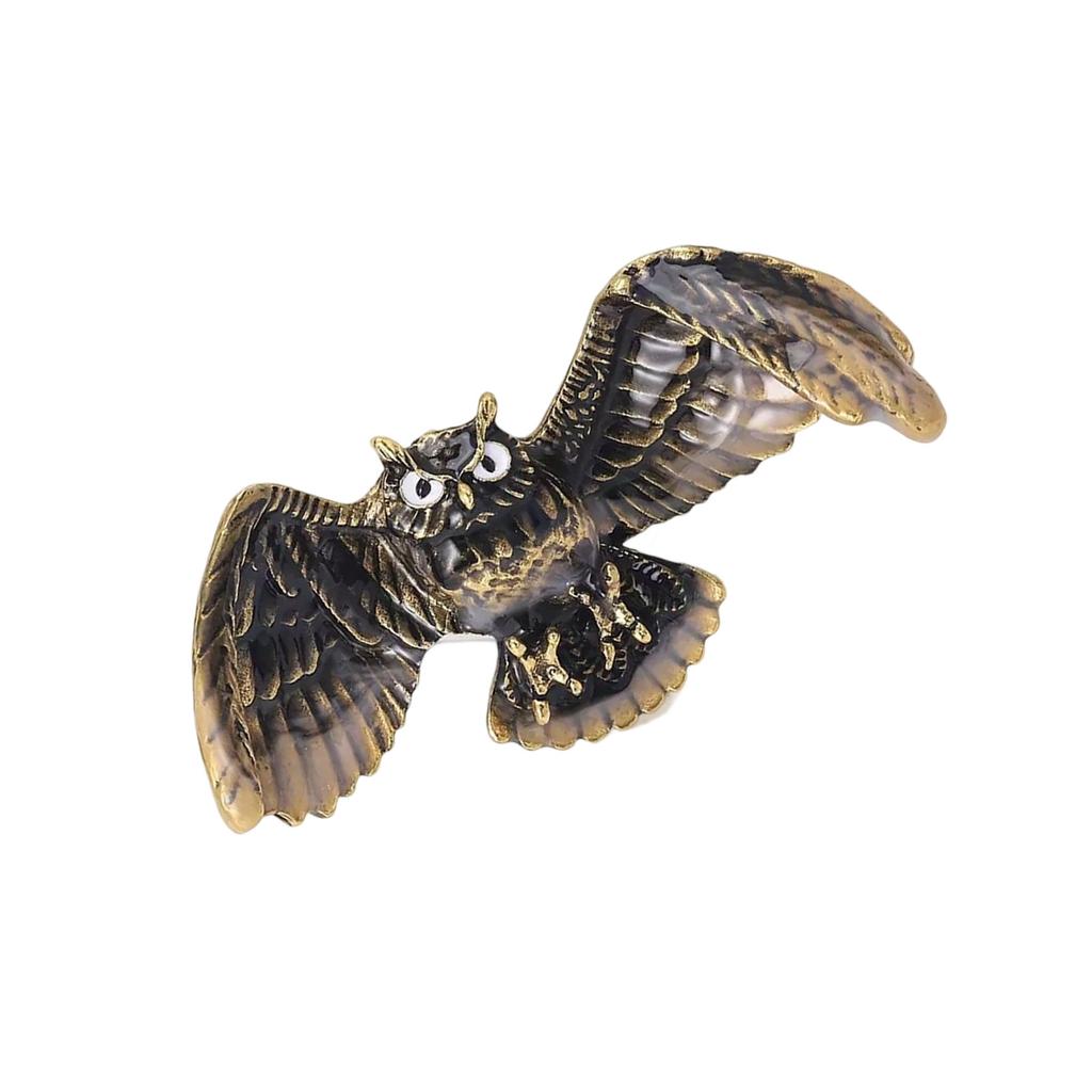 Elegant Owl Brooch Hypoallergenic Alloy Jewelry For Casual Outings And Professional Attire