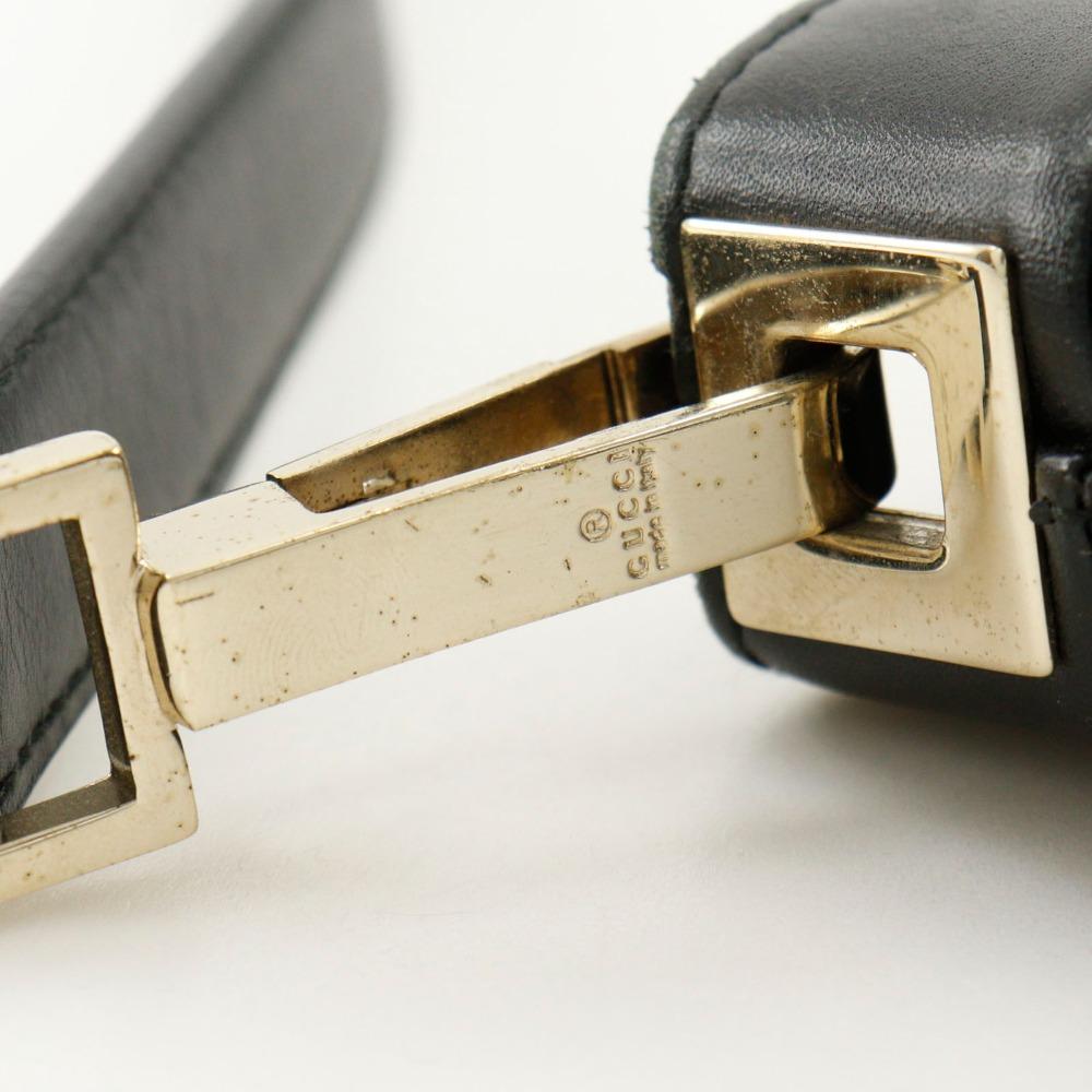 Gucci One Belt Schultertasche 001.4231 schwarz GG Canvas Damen Gebraucht