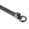 Punk Stainless Steel Skull Charm Bracelet for Men Shiny Mesh Chain Bangle Man Jewelry Vintage Accessory Personalized Gift