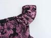 Spring 2025 Women's Off-Shoulder Jacquard A-Line Dress - European & American Style