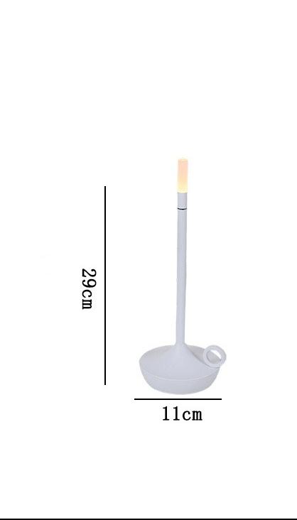 

Rechargeable Touch Candle Ambient Night Light Minimalist LED Candle Metal Table Lamp for Dining Room Bedroom Living Room Bedside білий