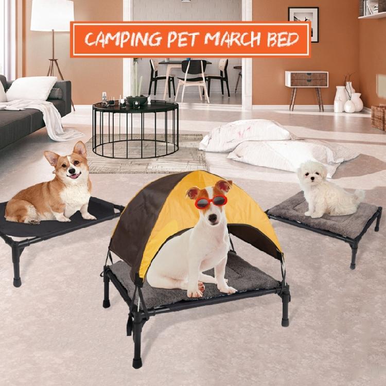 Elevated-Dog Bed with Canopy-Outdoor Dog Bed Cooling Raised Dog Cot Pet Tent