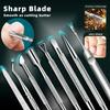 6pcs Stainless Steel Cuticle Remover Set, Precision Manicure & Pedicure Tools, Unscented Nail Care Kit for Polishing &Correction