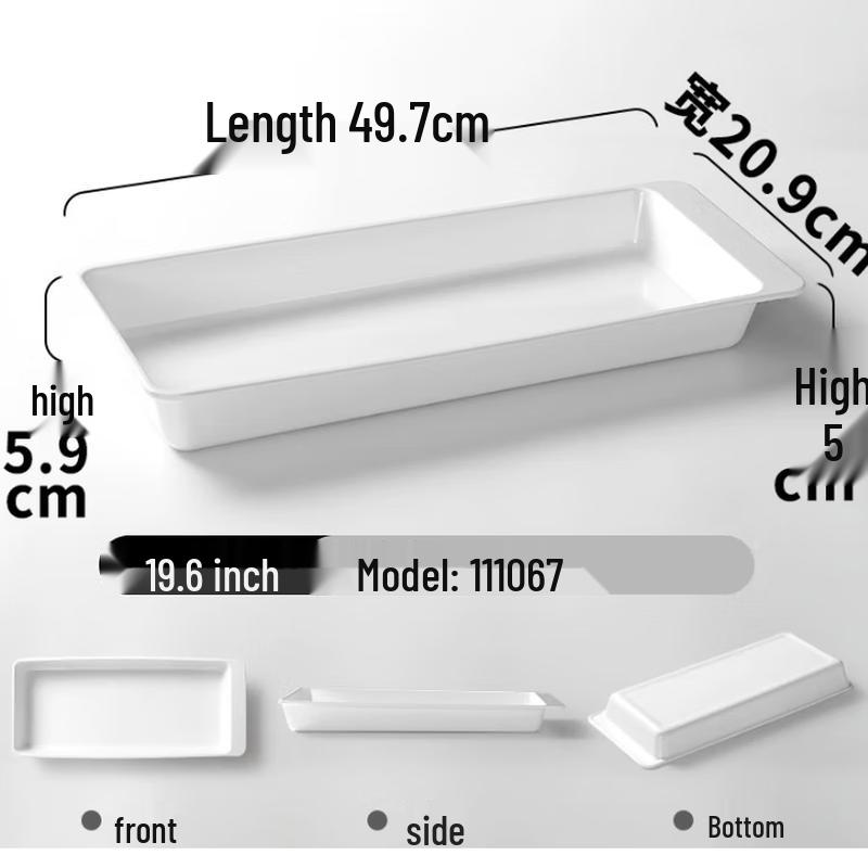Melamin-Präsentiertablett für gekochte Speisen