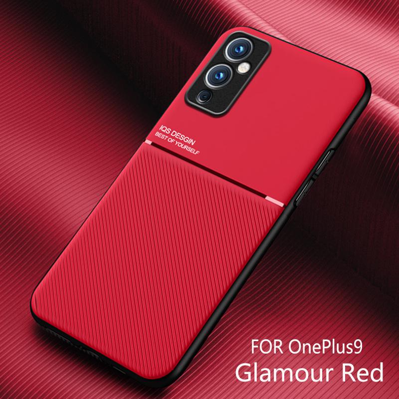 for oneplus 9rt 5g case leather texture car magnetic holder back cover for oneplus9rt one plus 9 rt 9r t plus9rt phone cases